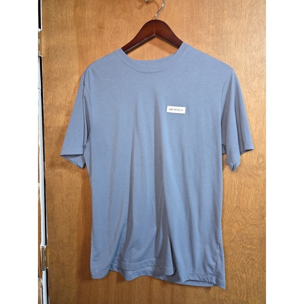 RVCA Mens Sport Tee Large Slate Blue Regular Fit Performance Short Sleeve Shirt